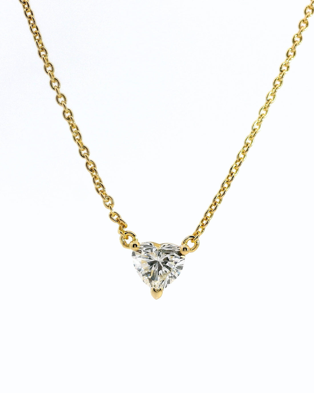 Collier Silver - diamant taille cœur