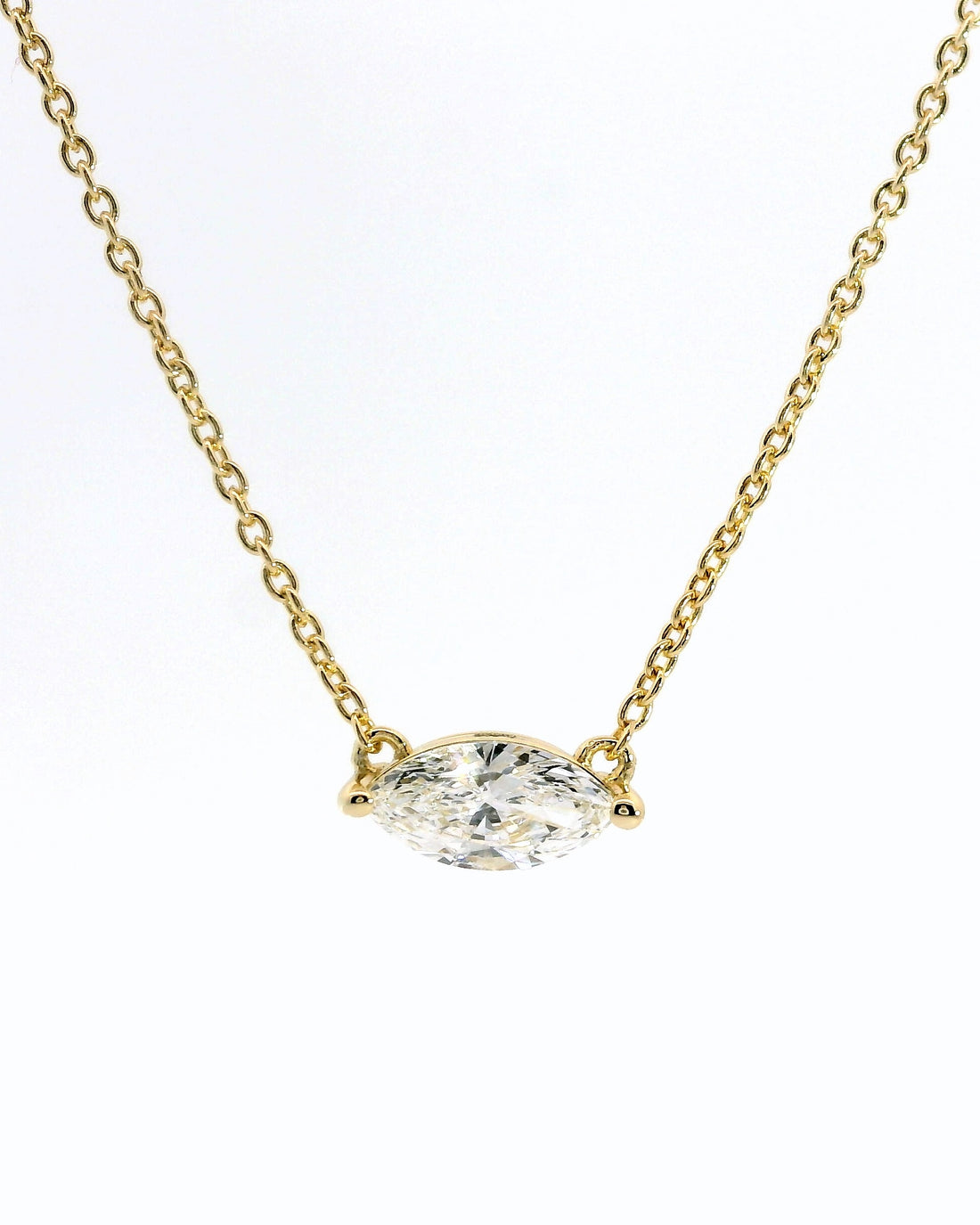 Collier Silver - diamant taille marquise