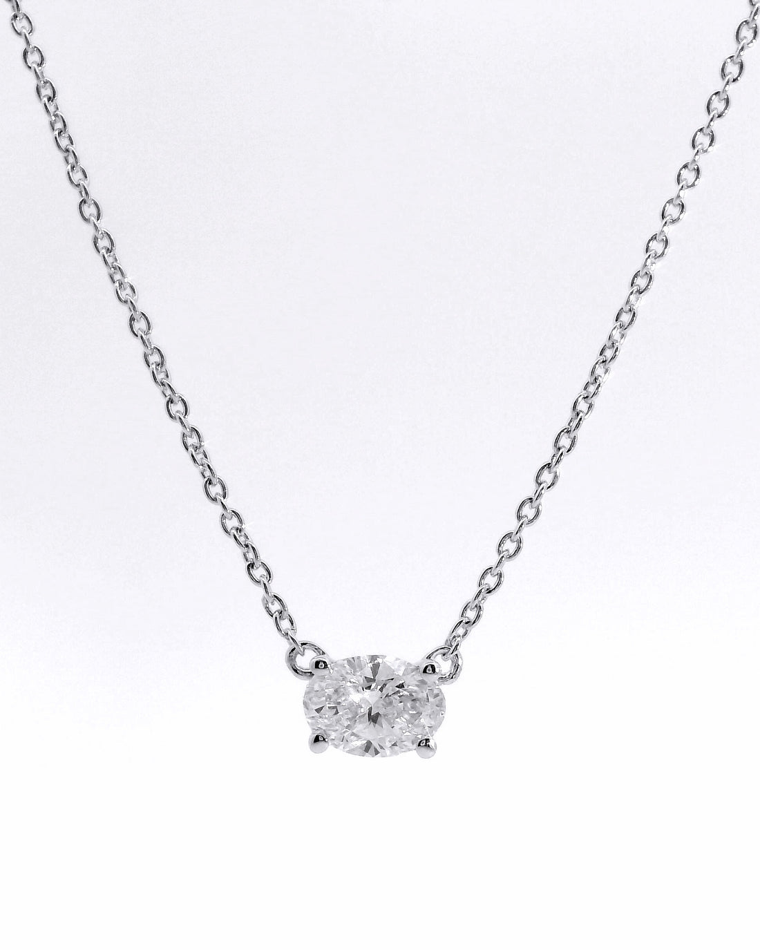 Collier Silver - diamant taille ovale