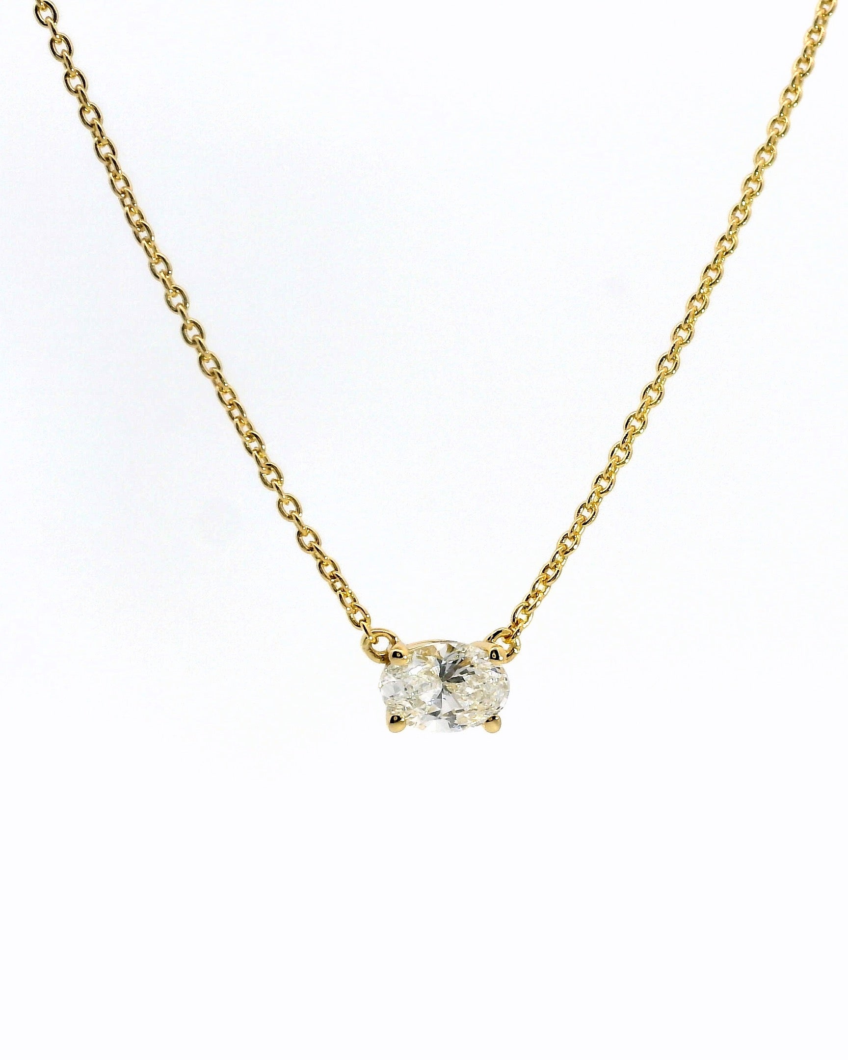 Collier Silver - diamant taille ovale
