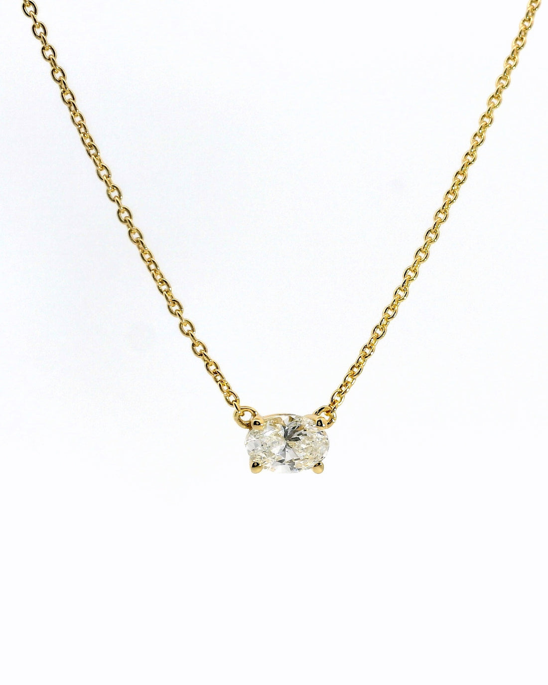 Collier Silver - diamant taille ovale