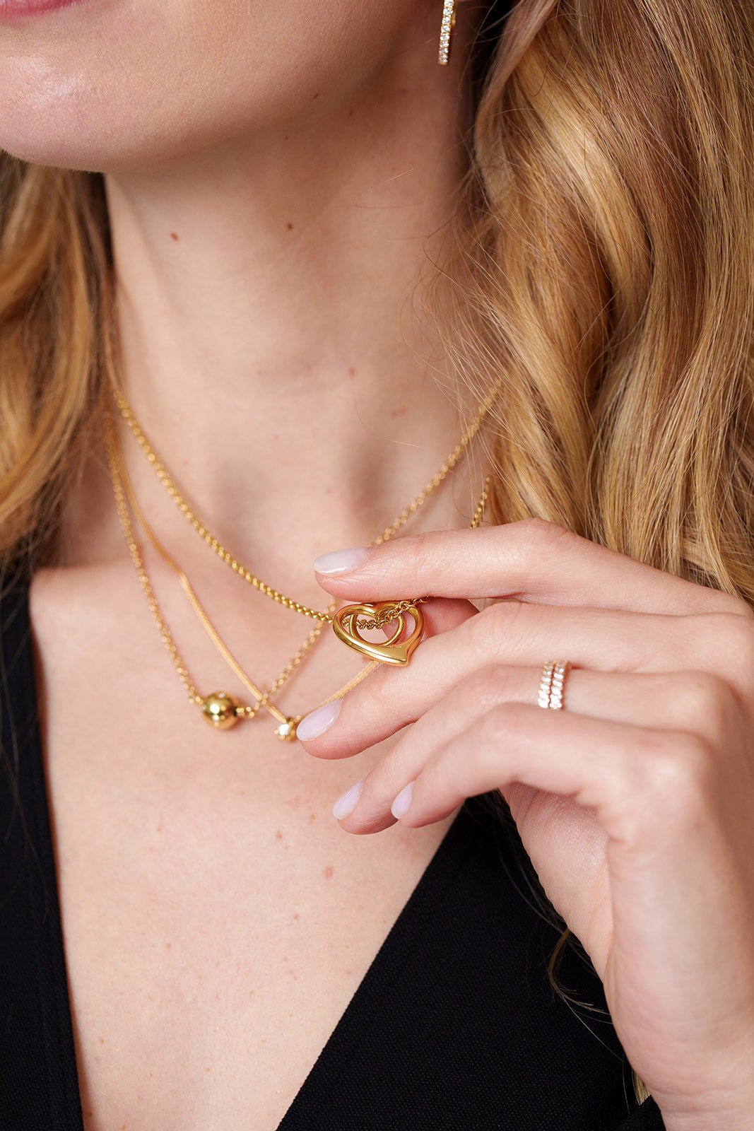 Collier Solitär-Diamantanhänger Herz-Motiv 0.25 ct.