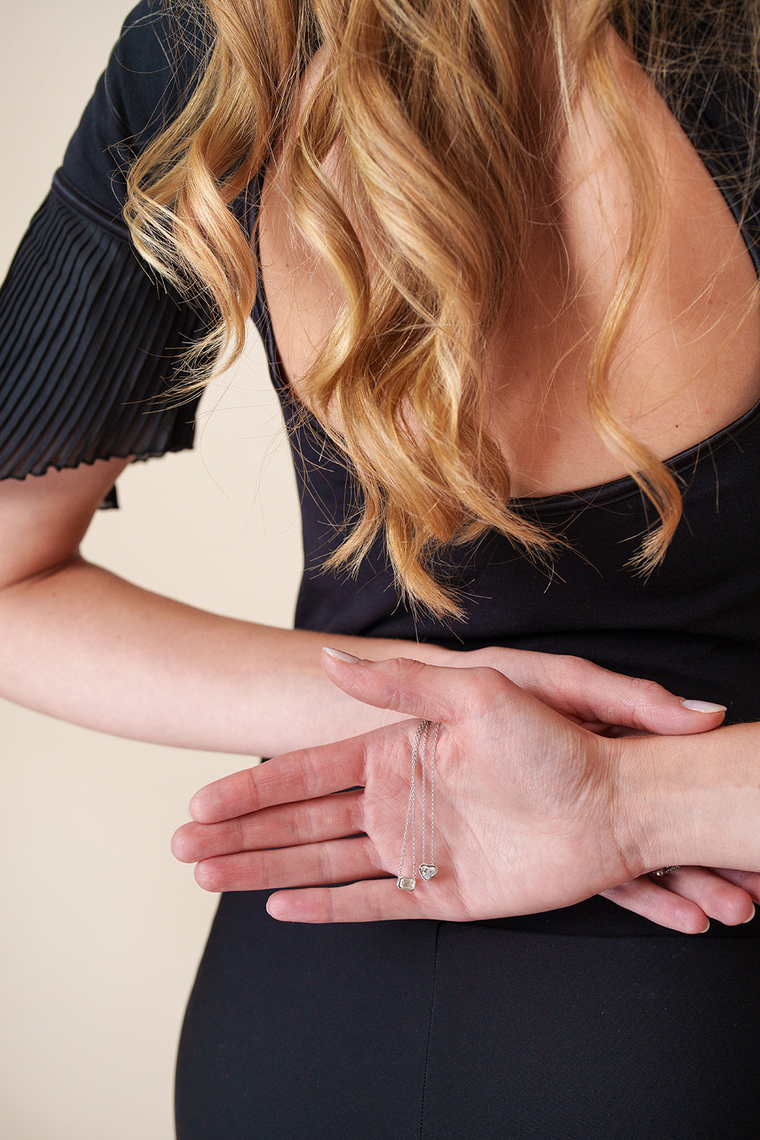 Collier Silver - diamant taille cœur