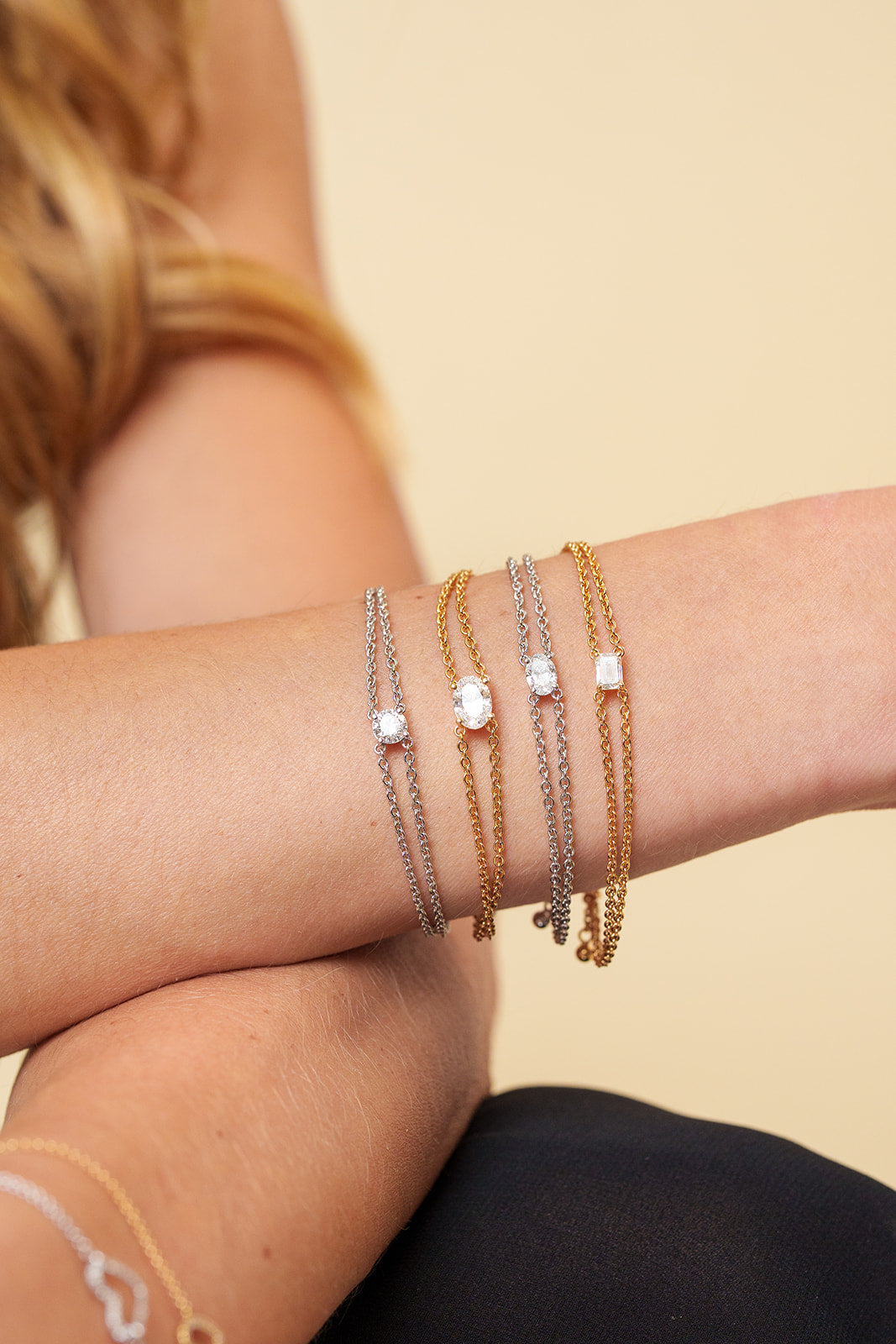 Bracelet Silver - diamant taille cœur