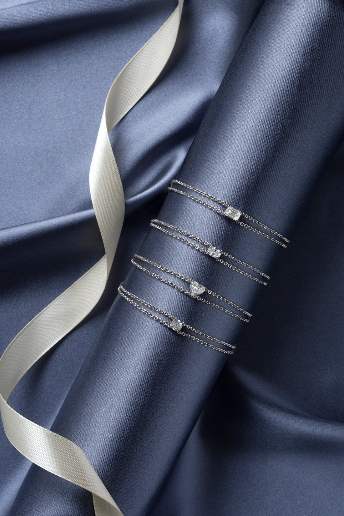 Bracelet Silver - diamant taille cœur