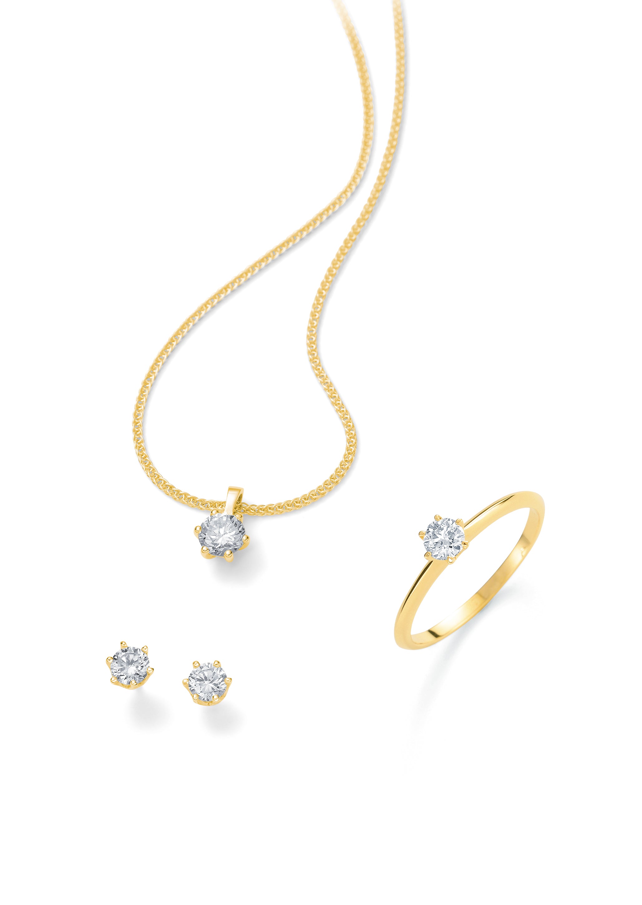 Collier solitaire 6-griffes