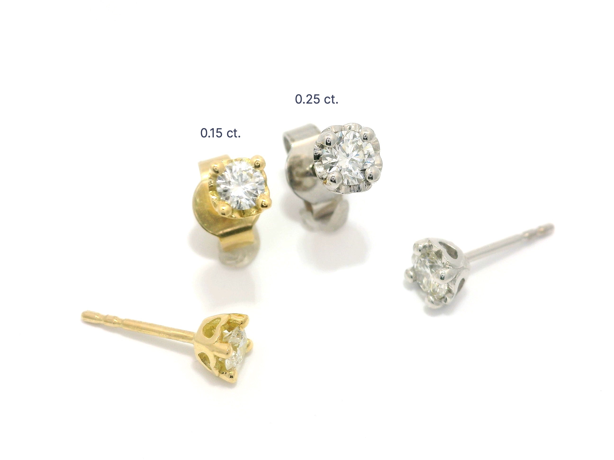 Clous d’oreilles diamant solitaire motif cœur