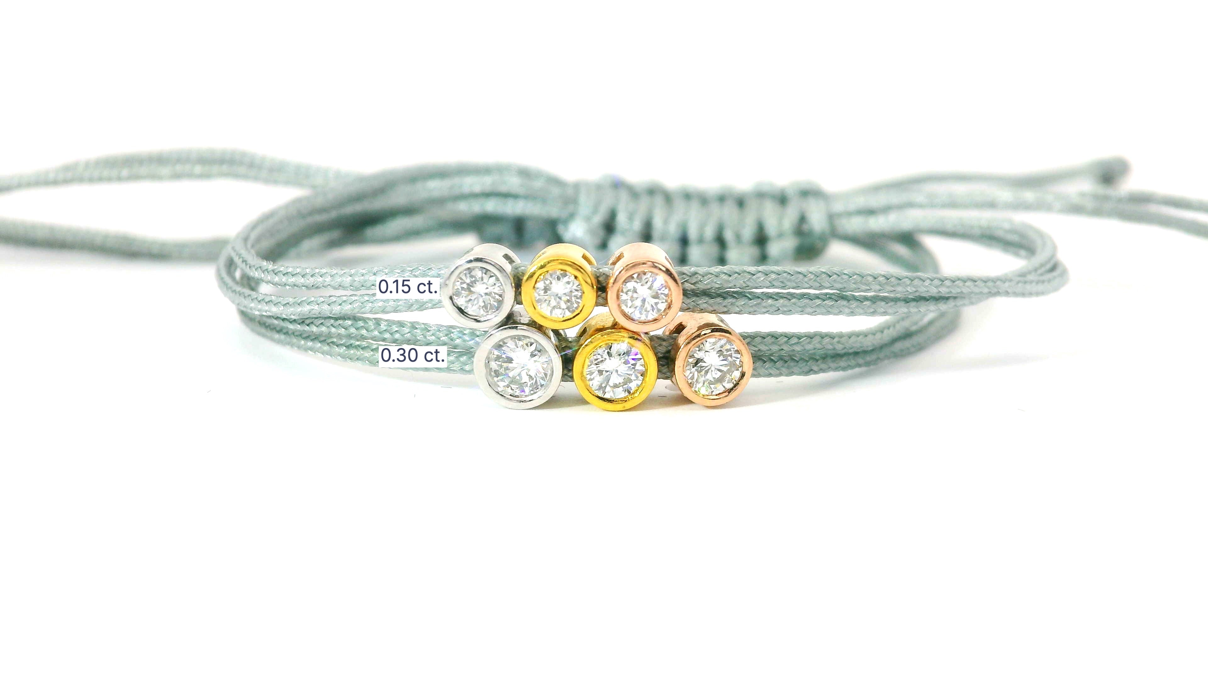 Bracelet Triply - cordon argenté