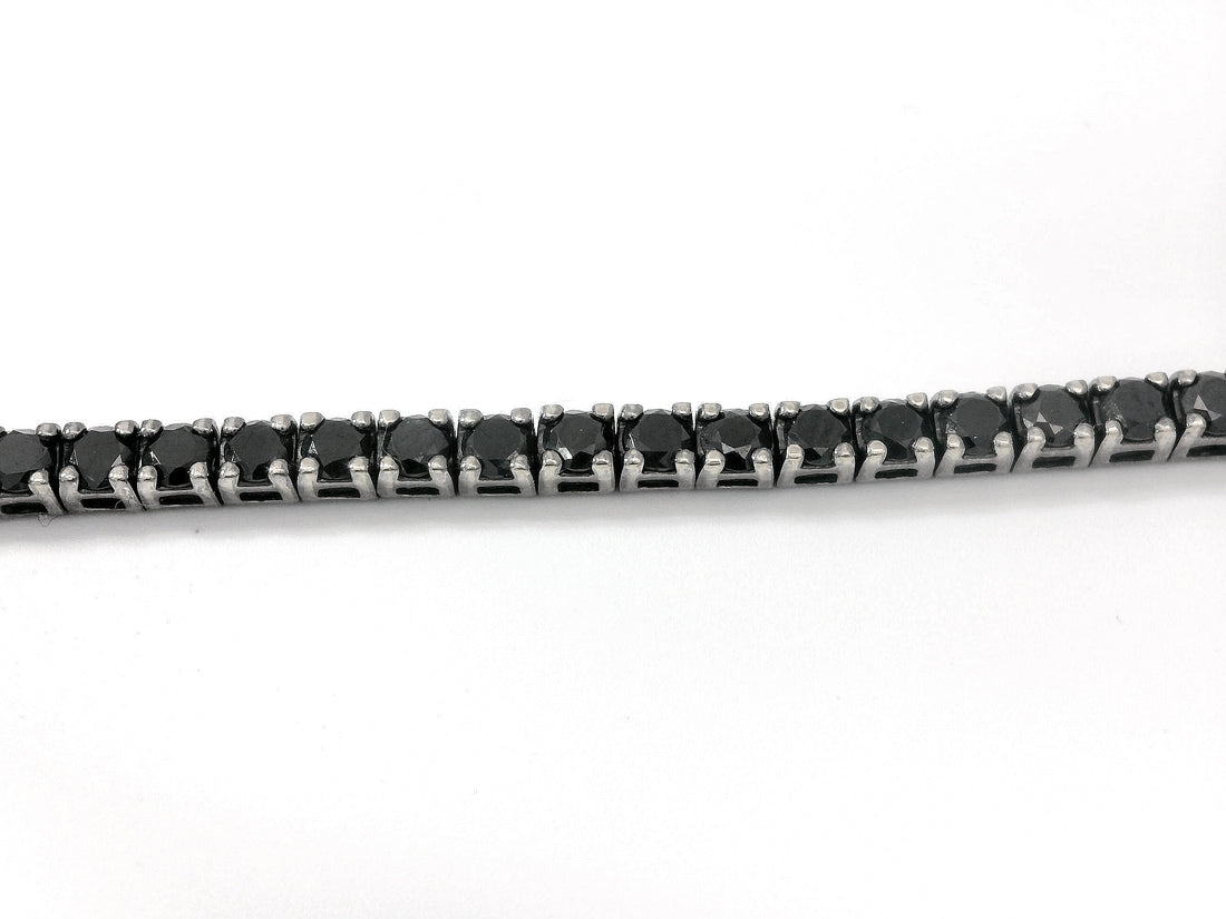 Bracelet Tennis Diamant Noir