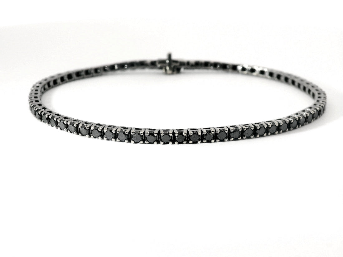 Bracelet Tennis Diamant Noir