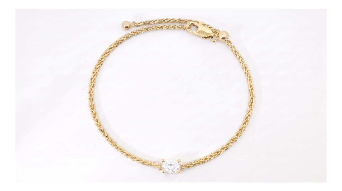 Silver oval-cut diamond bracelet