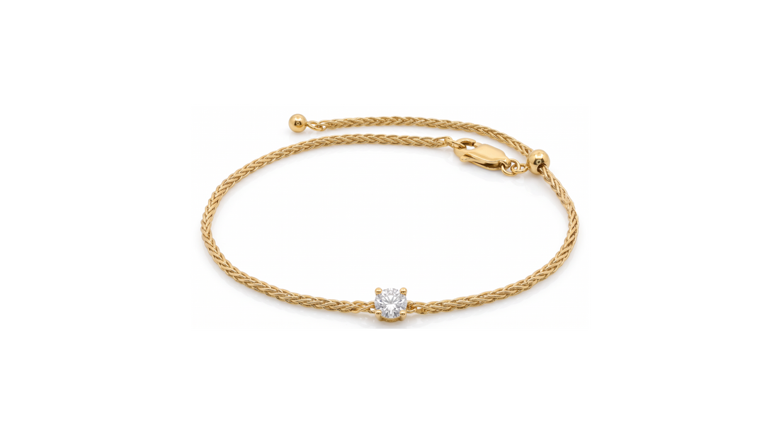 Silver brillant-cut diamond bracelet
