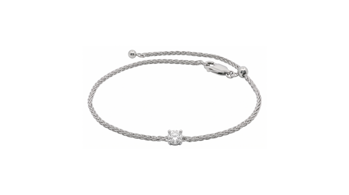 Silberarmband mit Diamant im Brillant-Schliff