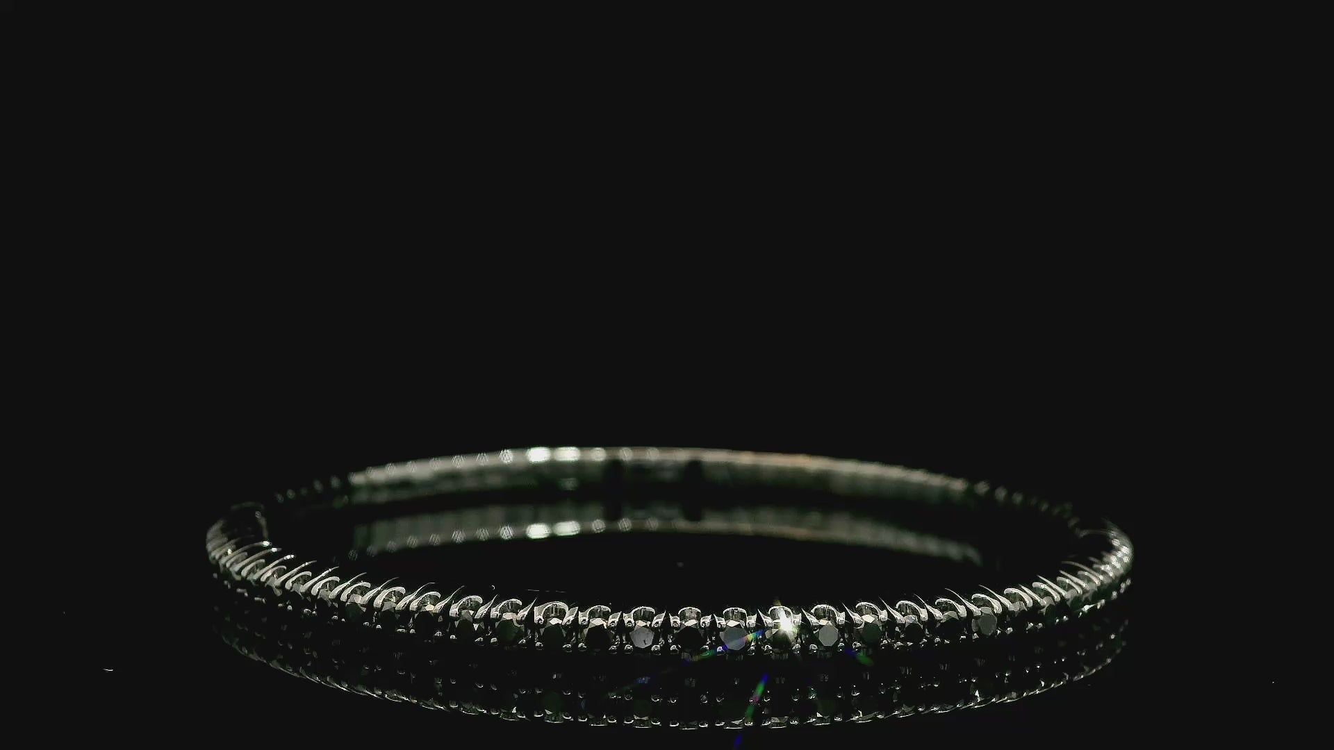 Bracelet Tennis Flex diamants noirs